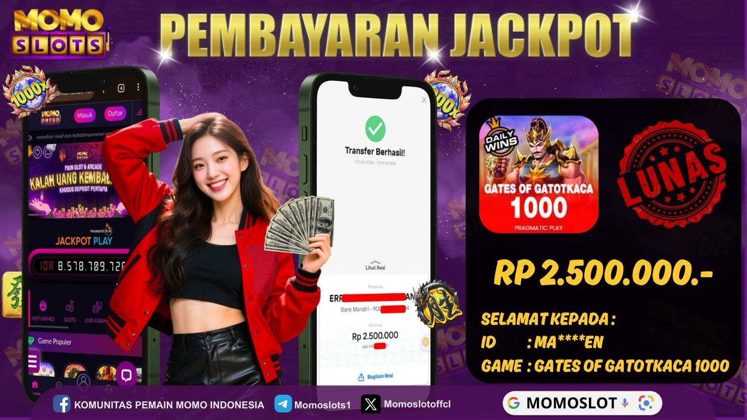 MOMOSLOTS JACKPOT SLOT GATES OF GATOTKACA 1000